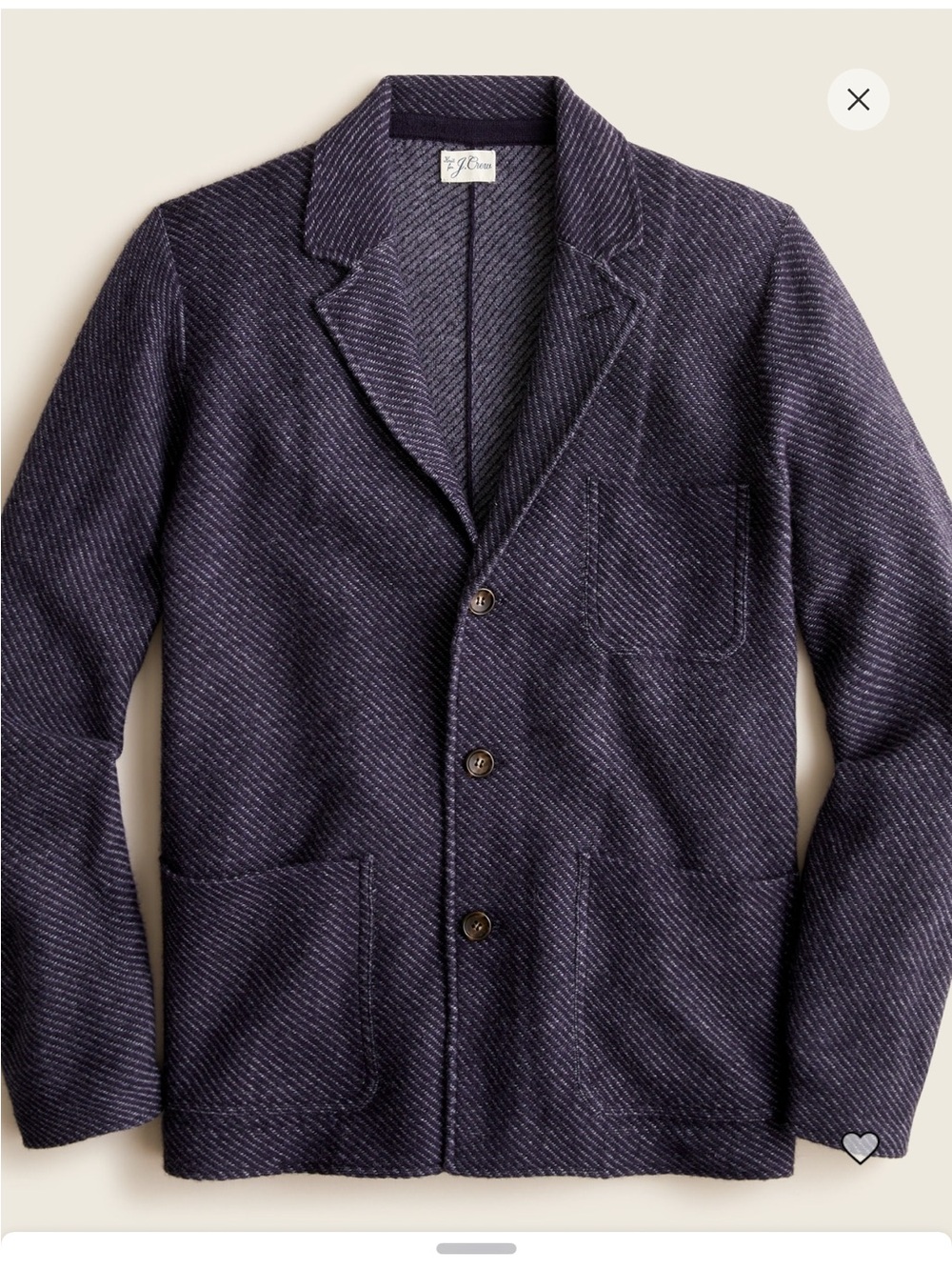 🟣 BOGO! J Crew Wool Blend Work Jacket in Twill Jacquard